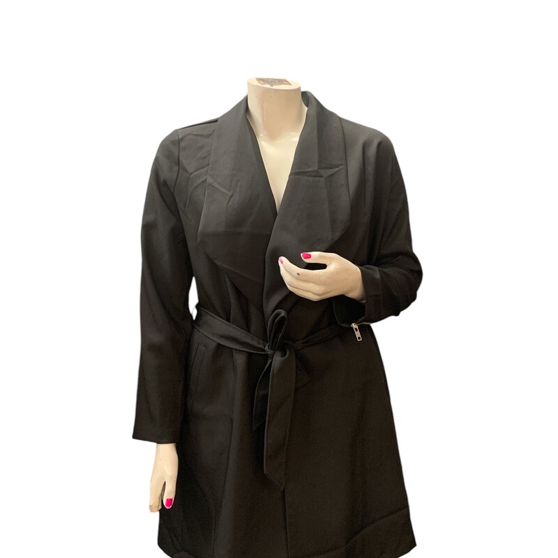 Vero MOda Trench, Black, Size: XL