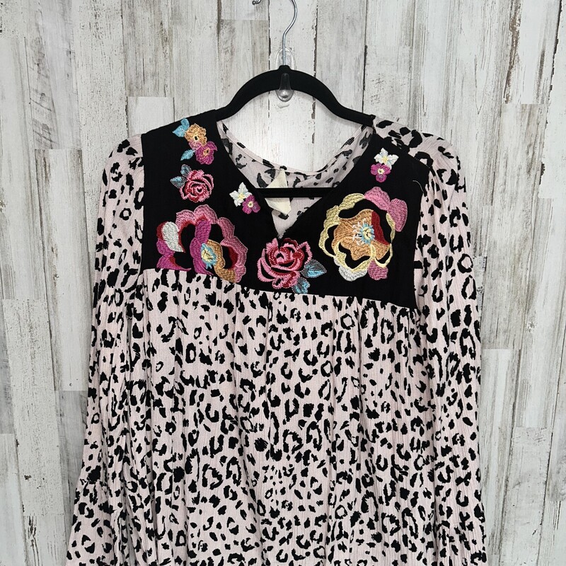 L Pink Spotted Embroider