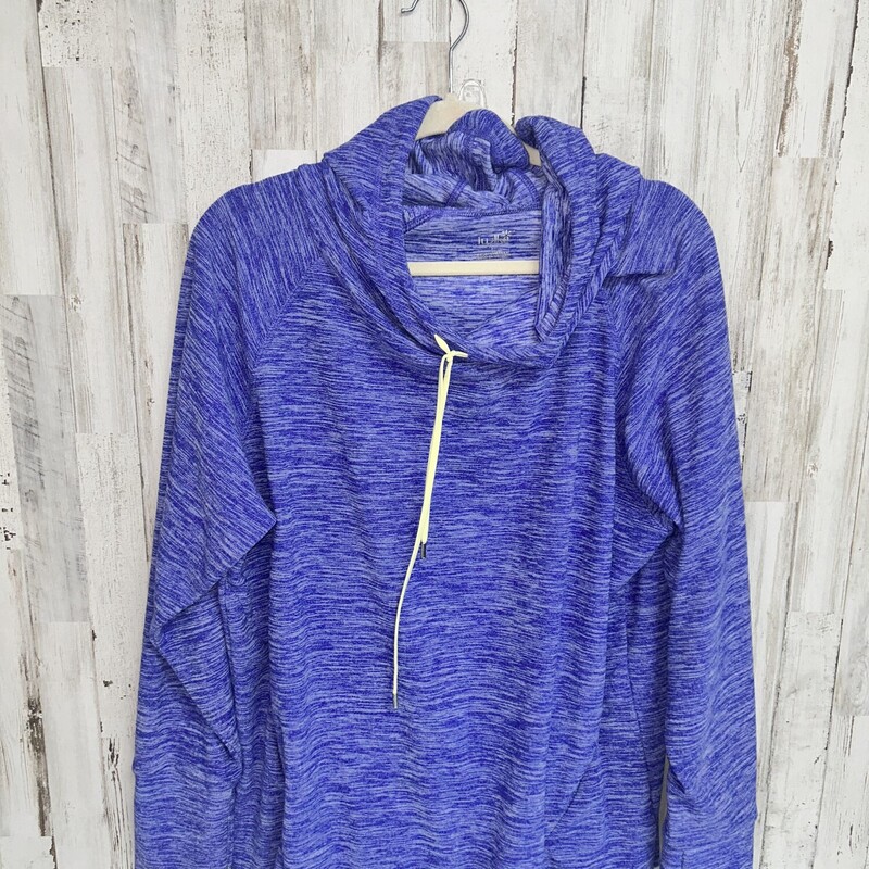 L Blue Heathered Pullover