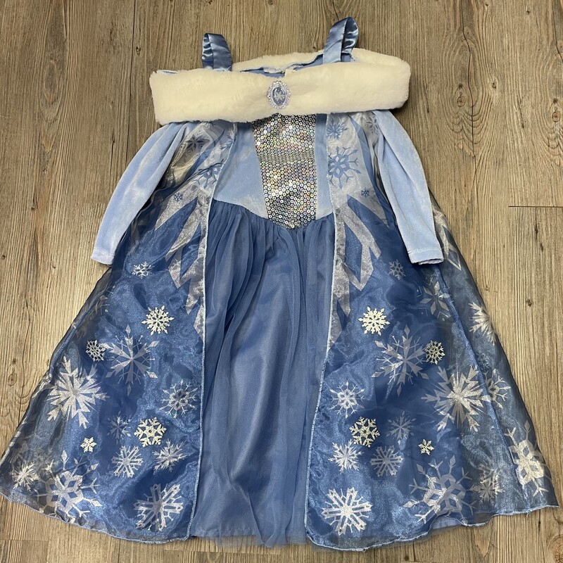 Frozen Elsa Dress, Blue, Size: 3-4Y