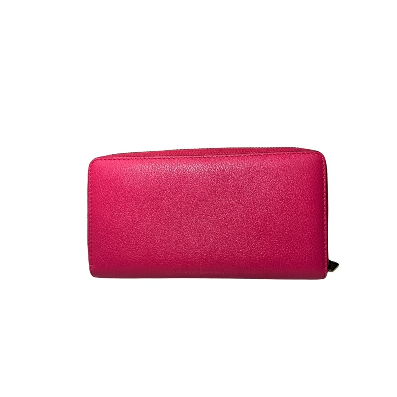 Gucci Hot  Pink Continental Logo Zippy  Wallet<br />
Code:496317.0959<br />
Some corner wear