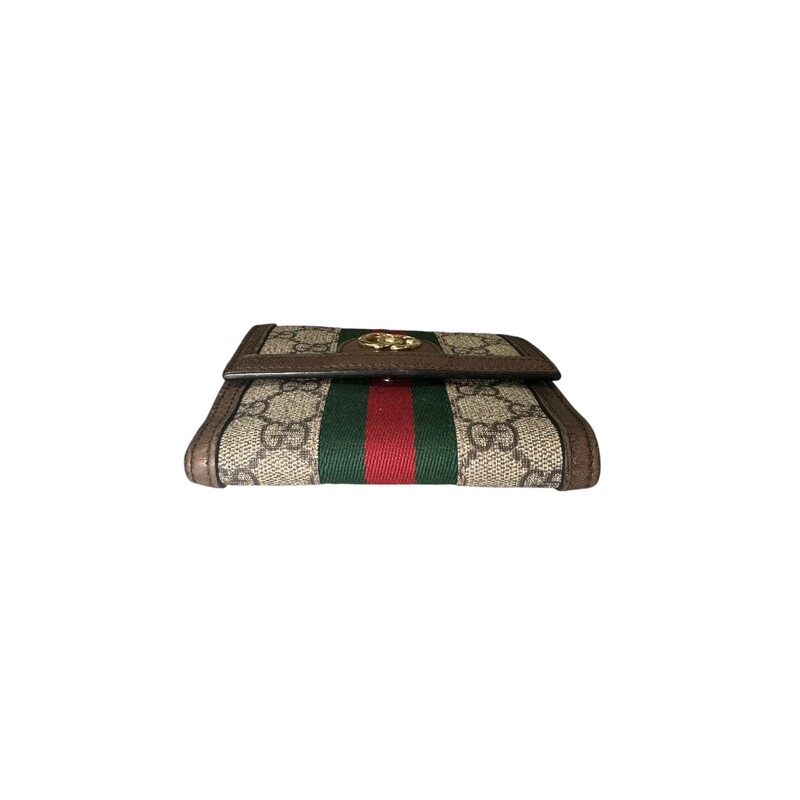 Gucci Ophidia French Flap, Supreme, Size: OS<br />
<br />
Style Code: 523173 2149<br />
<br />
Light wear on the corners and hardware.