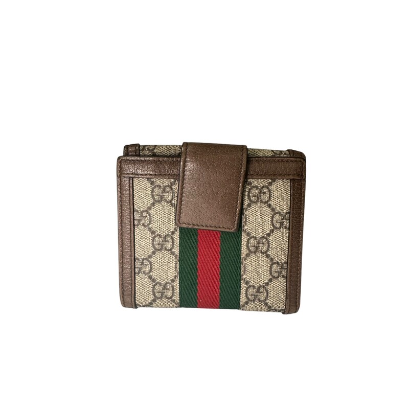 Gucci Ophidia French Flap, Supreme, Size: OS<br />
<br />
Style Code: 523173 2149<br />
<br />
Light wear on the corners and hardware.