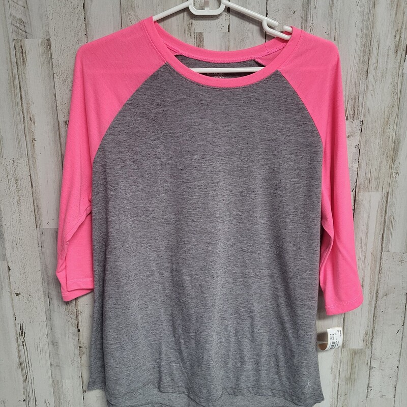 XL Pink/Grey Raglan Tee