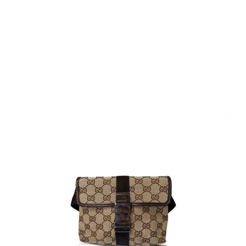 Gucci Fanny Pack, Monogram

Style Code:131236 20047

Light wear to the leather trim.