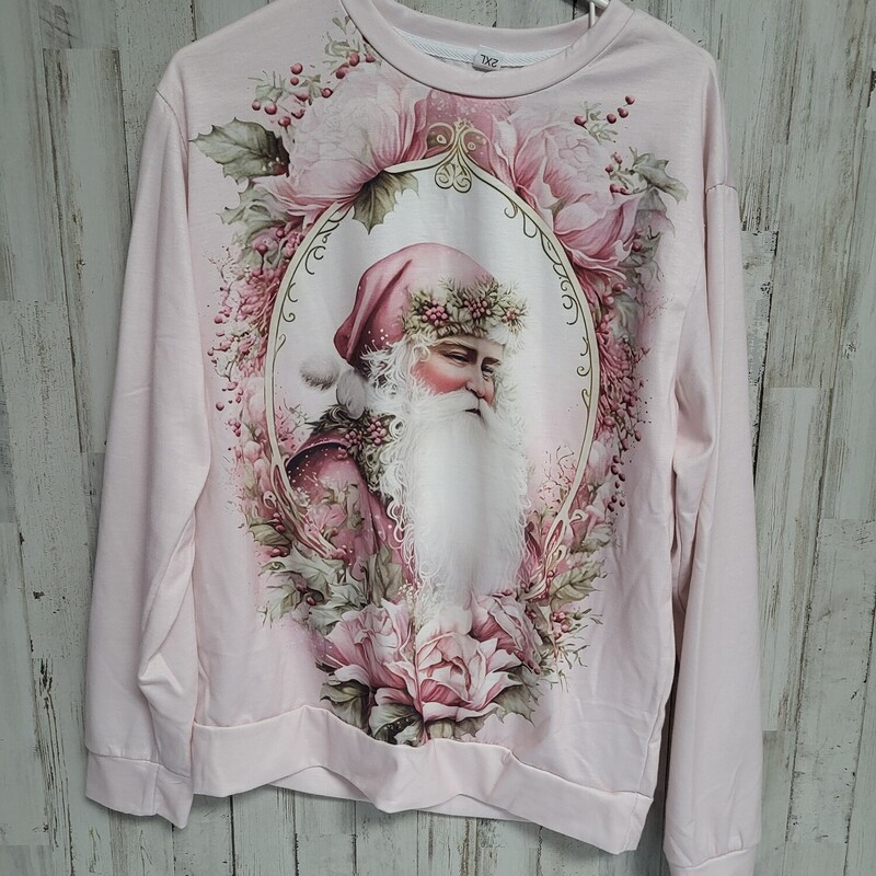 2X Pink Santa Sweatshirt