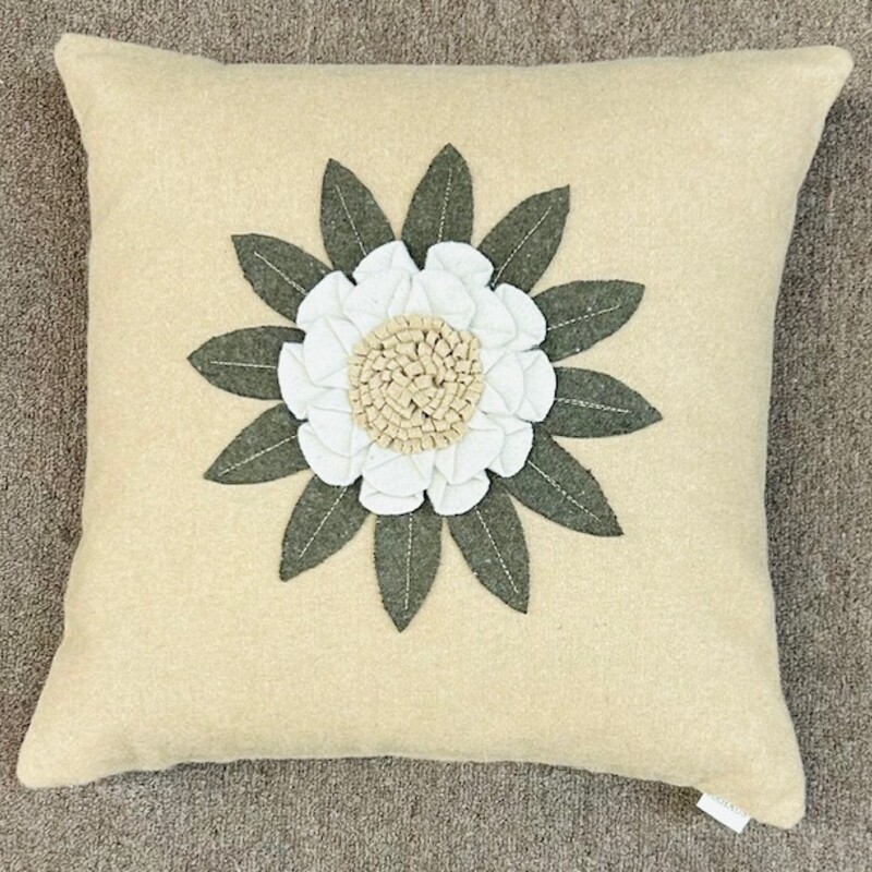 Arhaus Fabric Flower Down Pillow
Brown Cream
Size: 16x16