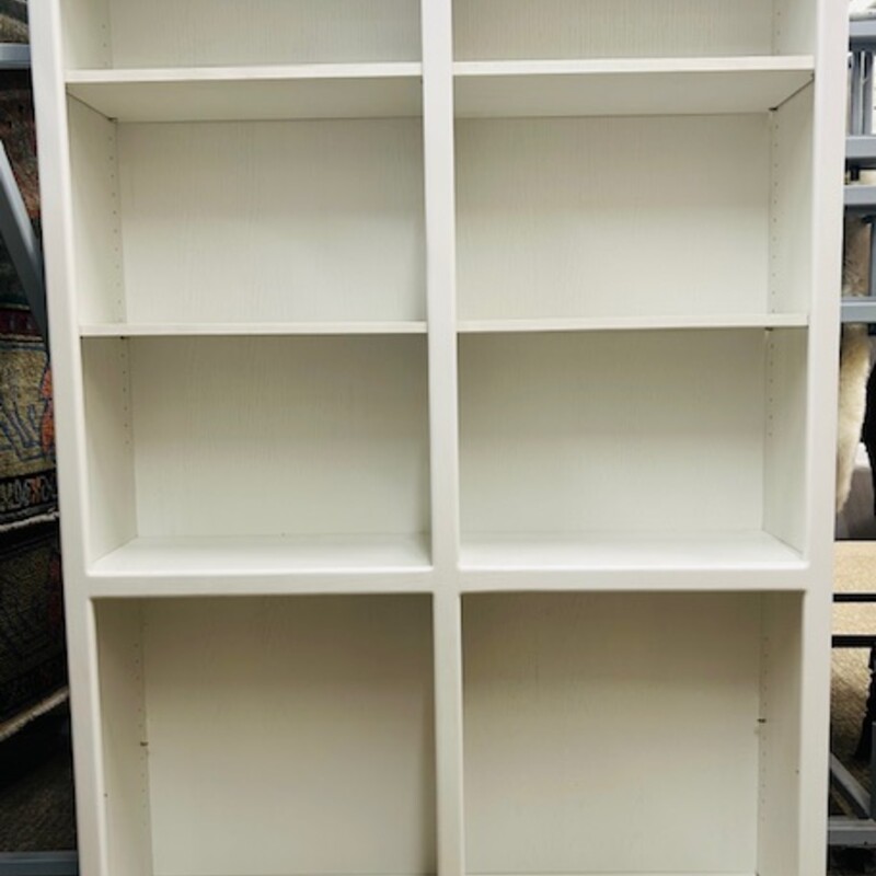 Adjustable 5 Shelf  Bookcase
White
Size: 48x12x72H