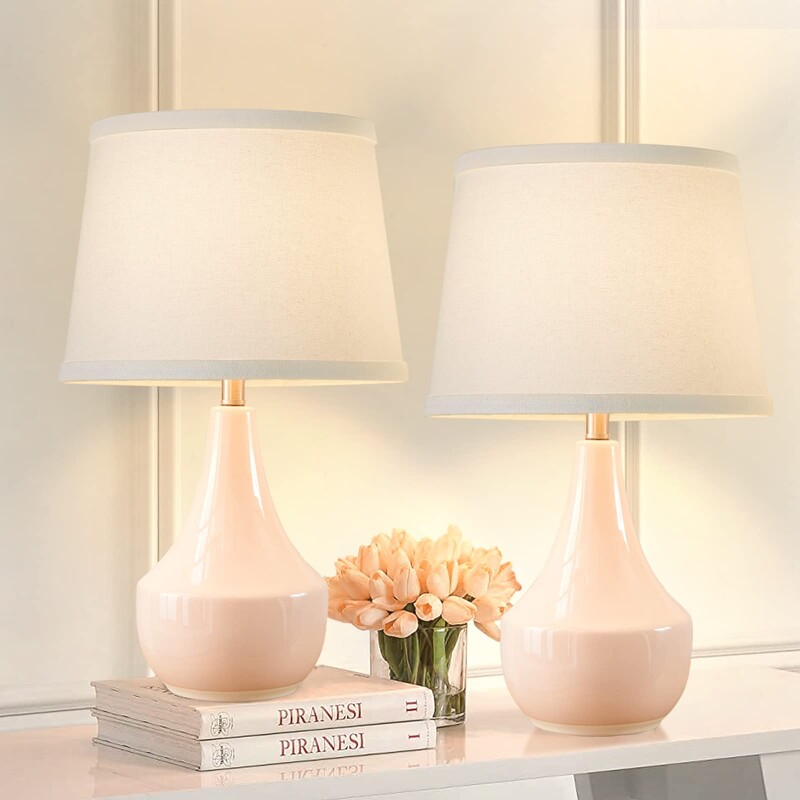 Sleek Modern Table Lamp
Pink White Size: 11 x 18.5H
EACH SOLD SEPARATELY