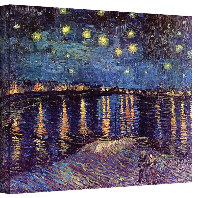 Starry Night Rhone Canvas
Blue Black Green Yellow
Size: 48x37H