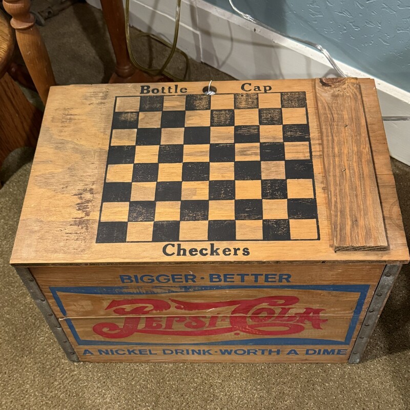 Pepsi Crate W/ Checkerboa