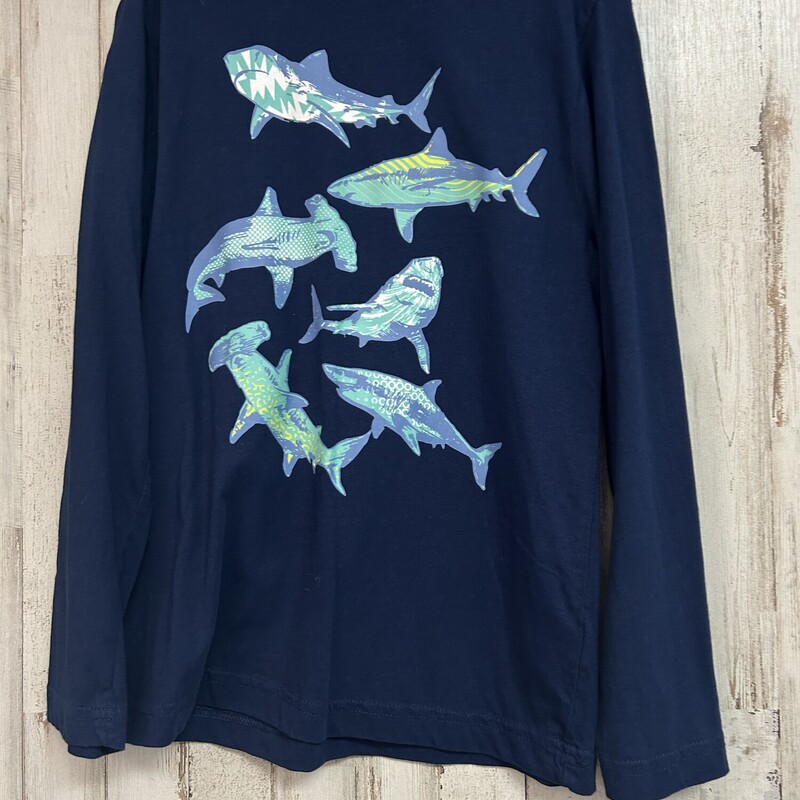 7/8 Blue Shark Print Long