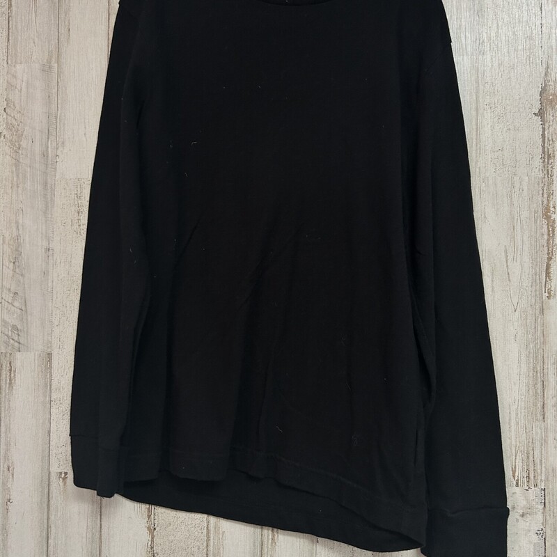 8 Black Cotton Longsleeve, Black, Size: Boy 5-8