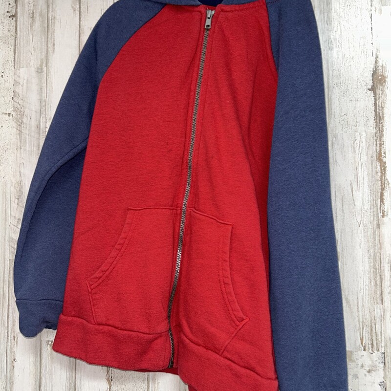 10/12 Red/Navy Zip Jacket, Red, Size: Boy 10 Up