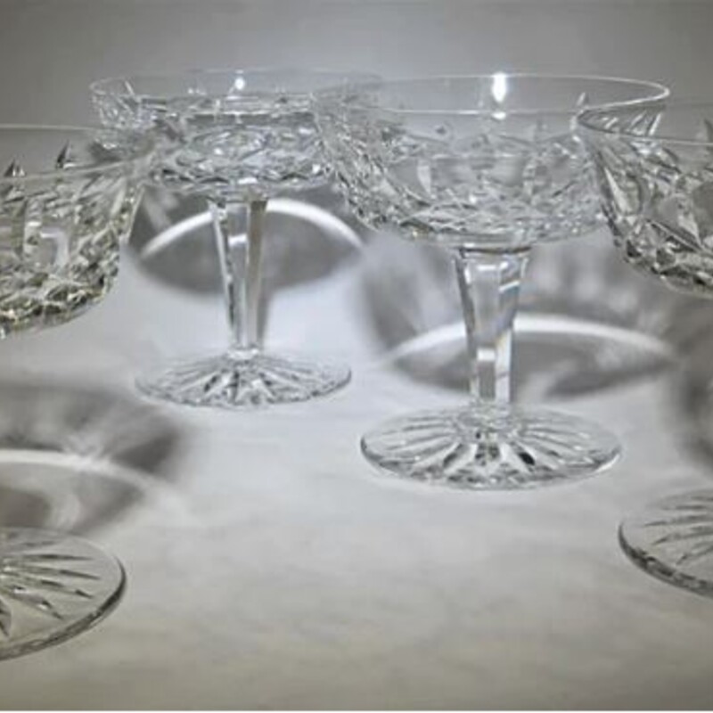 Set of 4 Waterford Lismore Sherbert Champagne Glasses
Clear Size: 4 x 4.5H
Another set of 4 sold separately