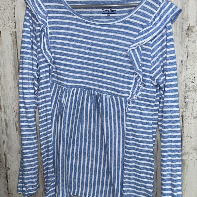 5T Blue Stripe Ruffled To