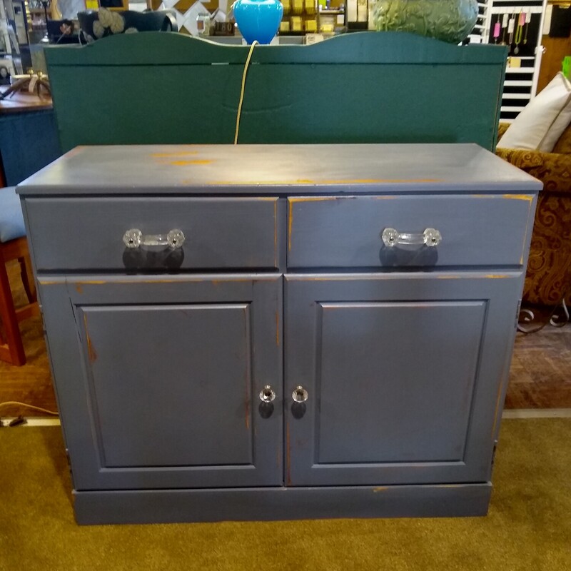 Blue Distressed Cabinet