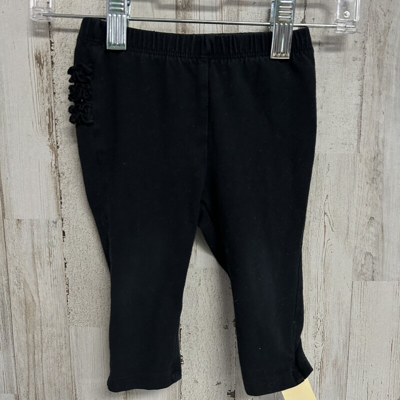 6/12M Black Ruffle Leggin