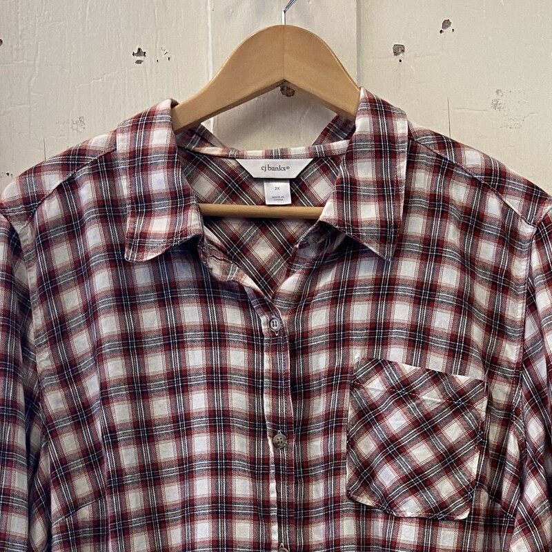 Wt/red/blu Plaid Shirt<br />
Wt/R/Blu<br />
Size: 2X