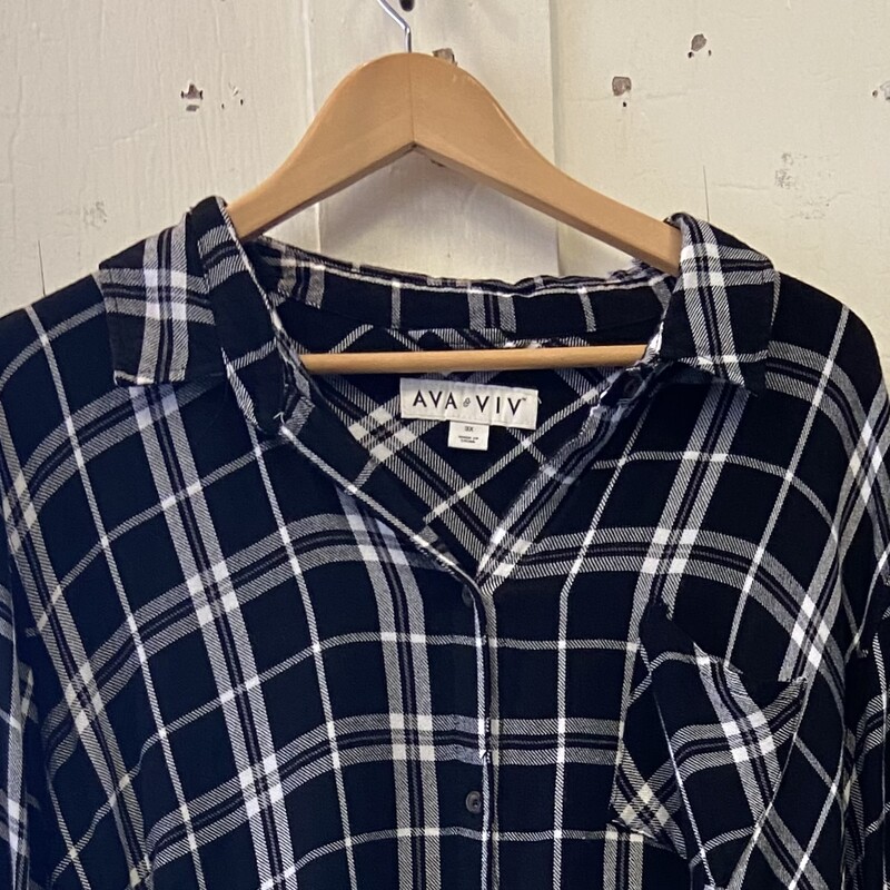 Blk/Wt Flannel Shirt