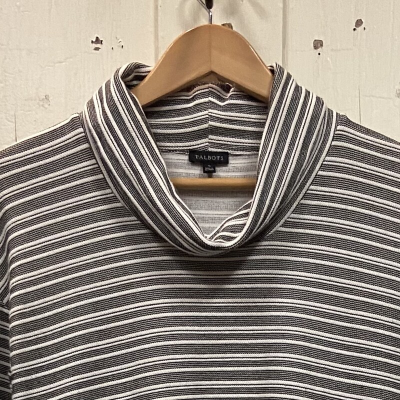 Wht/blk Stripe Cowl Top