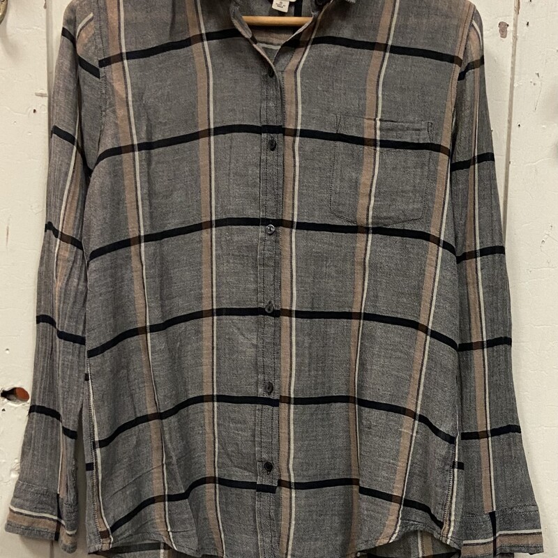 Gry/blk/tan Plaid Shirt