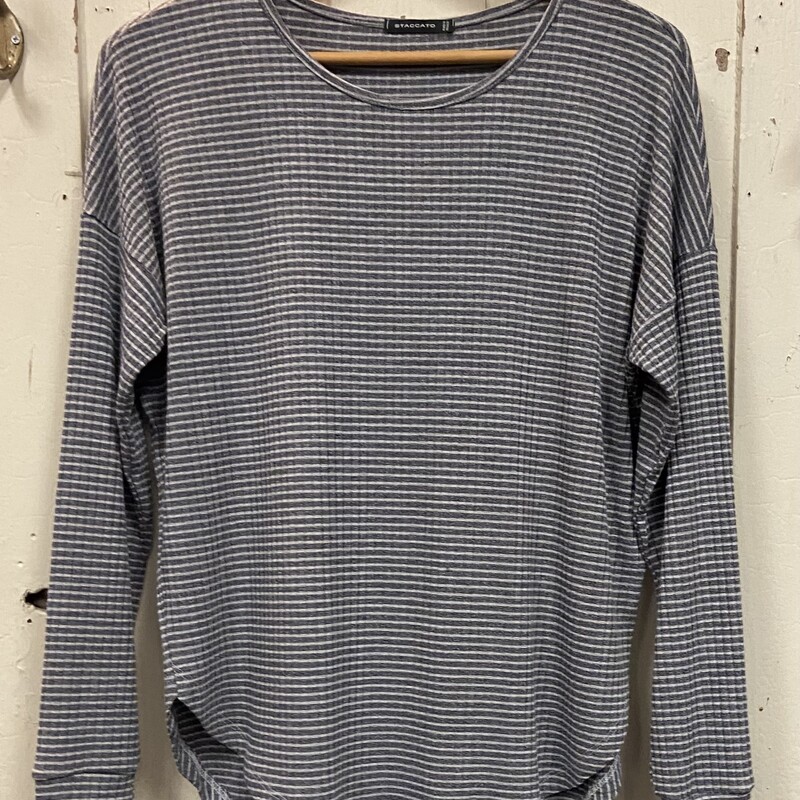 Gry/wt Stripe LS Tee