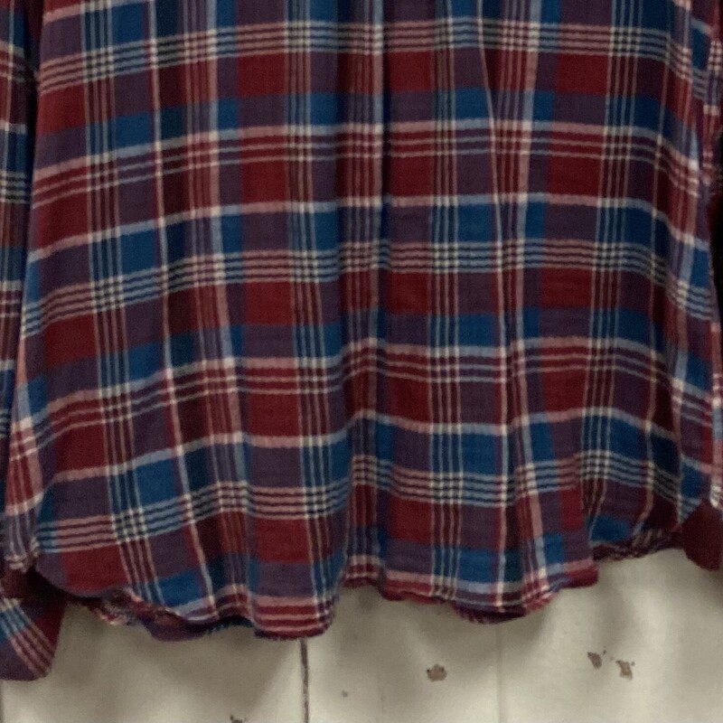 Burg/blu Plaid Shirt<br />
Burg/blu<br />
Size: XL