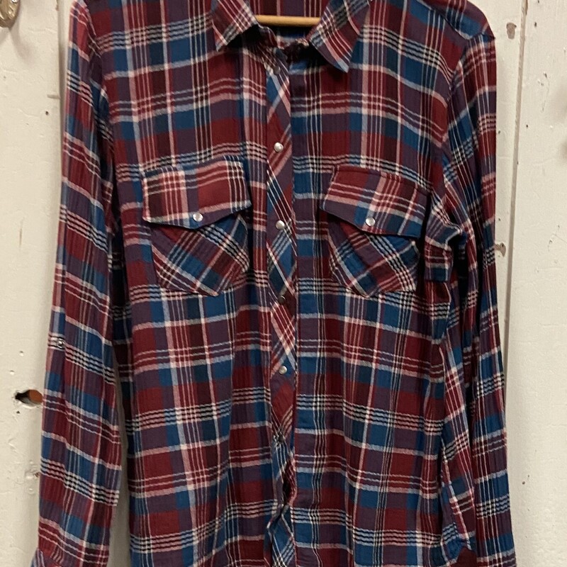 Burg/blu Plaid Shirt