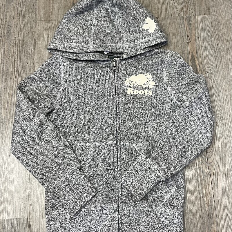 Roots Zip Hoodie, Grey, Size: 5-6Y
Small stain on cuffs