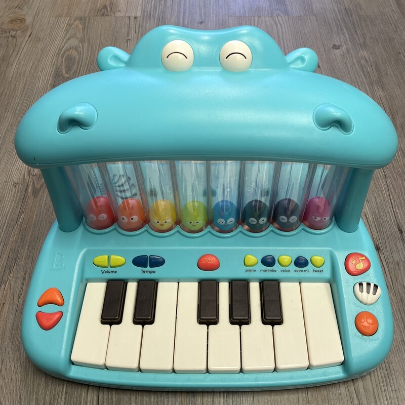 Battat Hippo Pop Keyboard, Blue, Size: 12M