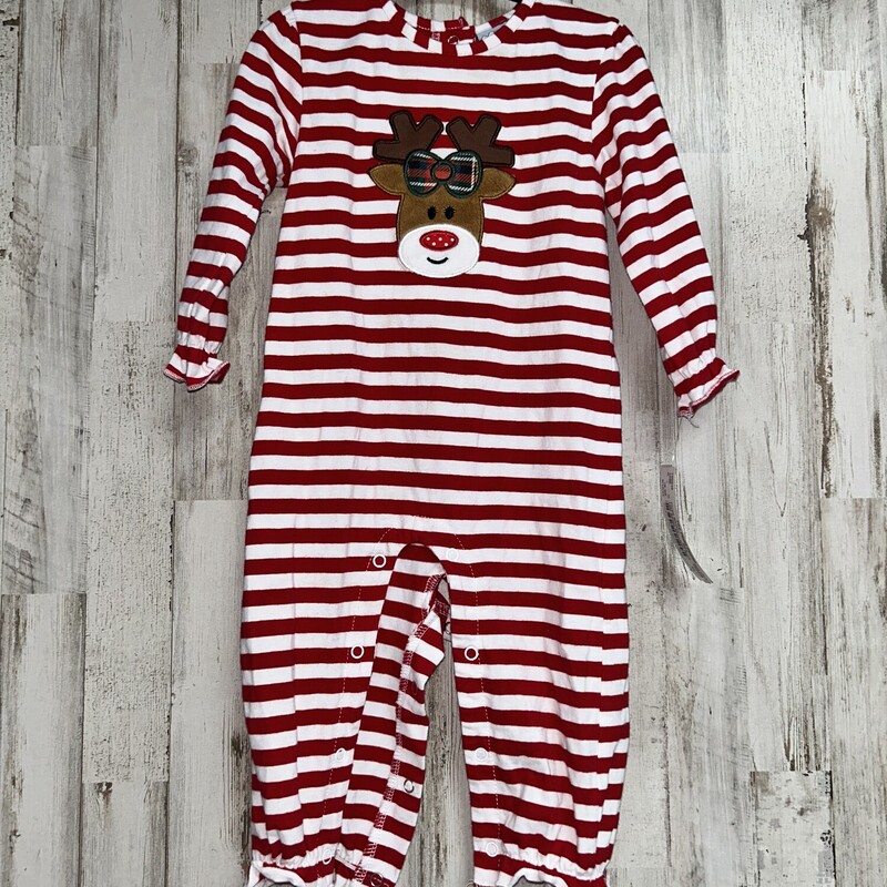 18M Stripe Reindeer Rompe