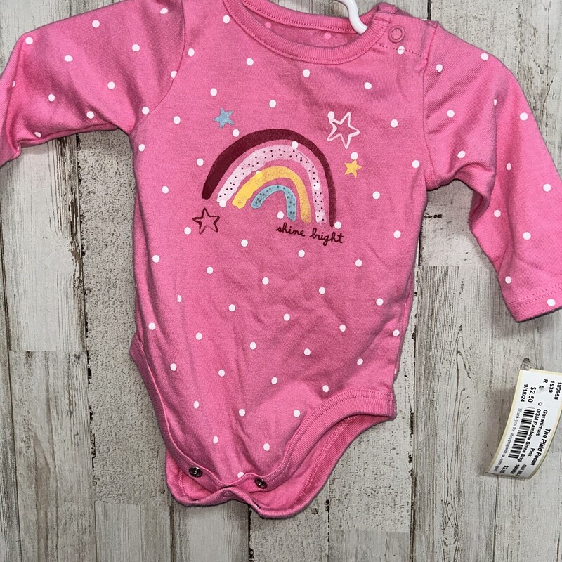 0/3M Rainbow Shine Bright, Pink, Size: Girl NB-3m