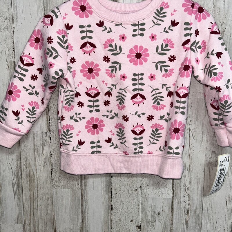 6/9M Pink Floral Sweatshi