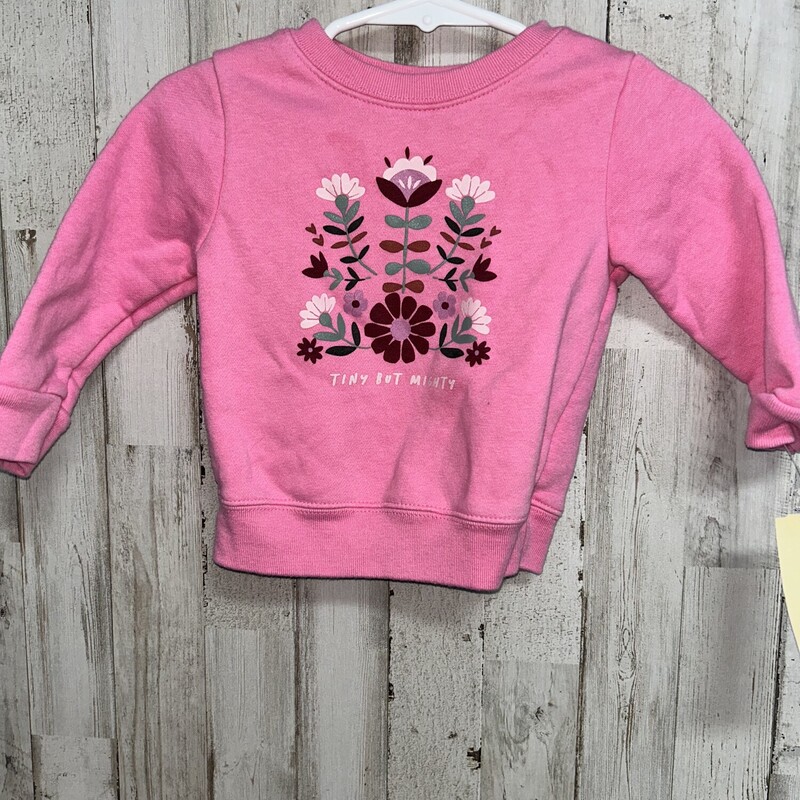 6/9 Tiny But Mighty Sweat, Pink, Size: Girl 6-12m