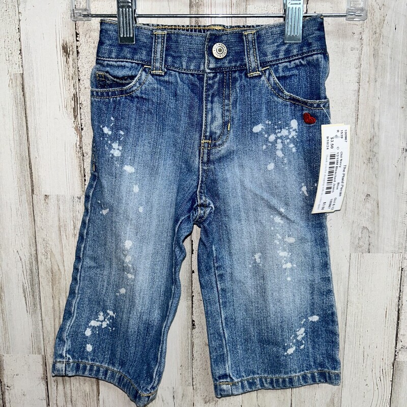 12/18M Bleached Jeans, Blue, Size: Girl 6-12m