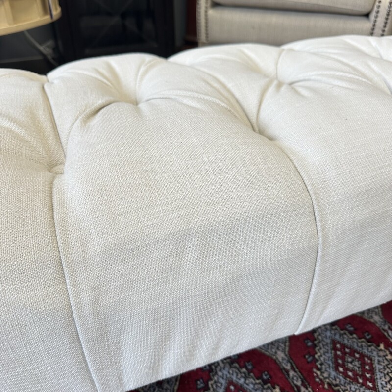 Tufted Oblong Ottoman, Cream
Size: 50x20x16