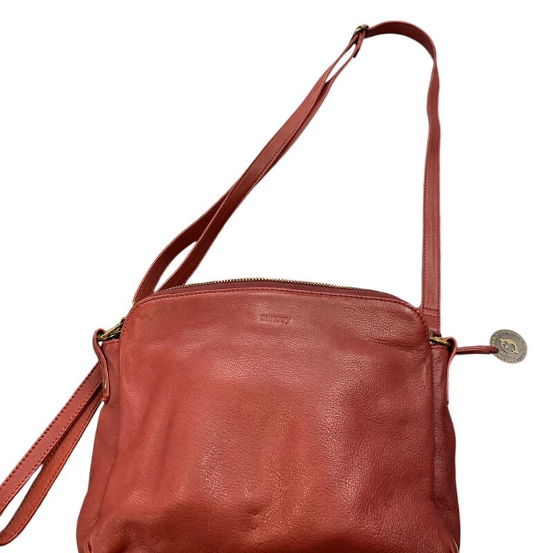 Minooy Leather Bag, Burg, Size: S