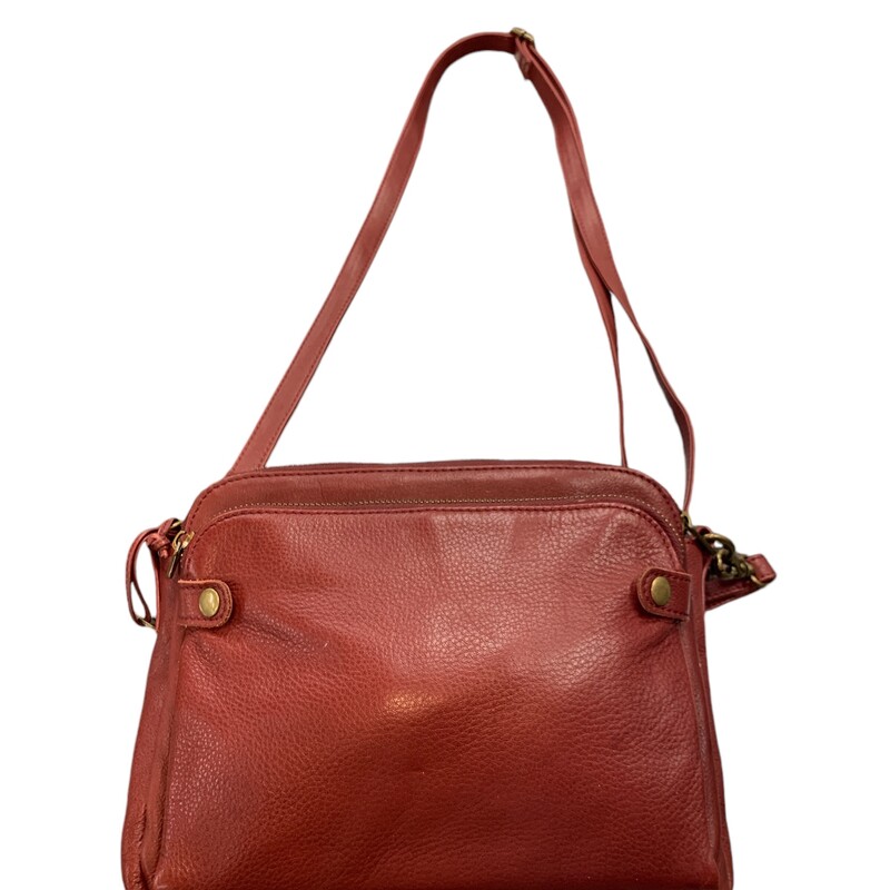 Minooy Leather Bag, Burg, Size: S