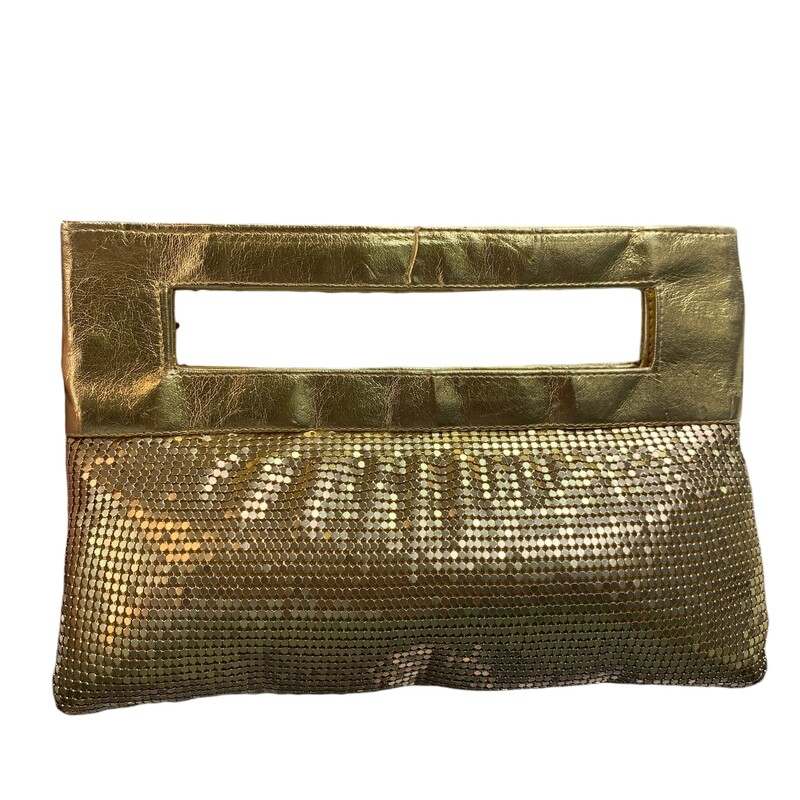 Evening Bag, Gold, Size: None