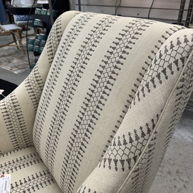 Beige Pattern Chair, Upholstered