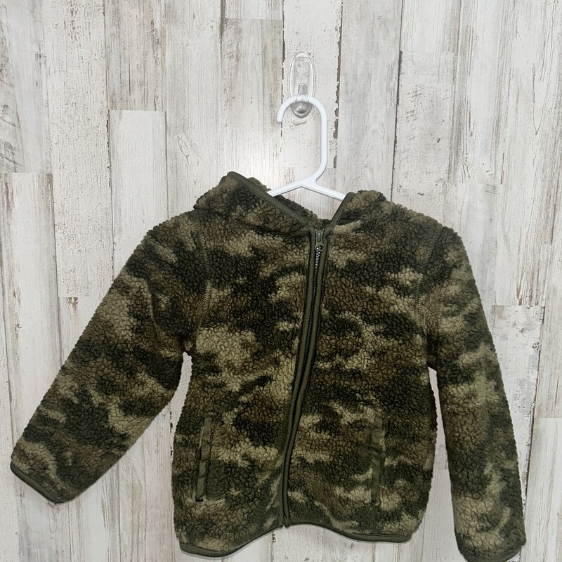 24M Camo Sherpa Jacket, Green, Size: Boy 12-24m