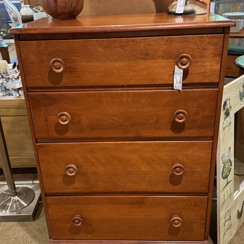 Rock Maple Dresser<br />
4 Drawer<br />
Made by Emerson in NH<br />
30 Inches Wide, 16 Inches Deep, 42 Inches High