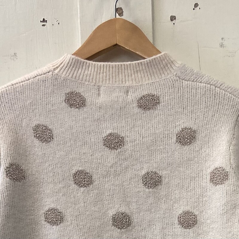 Crm/gld Dot Sweater<br />
Crm/gld<br />
Size: M R $76