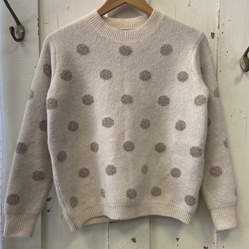 Crm/gld Dot Sweater