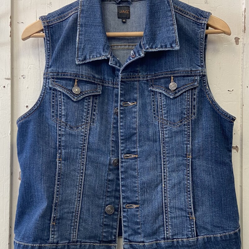 Denim Bttn Vest<br />
Blue<br />
Size: Medium