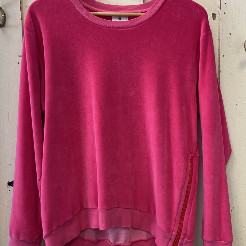 Hot Pink Velour Crewneck