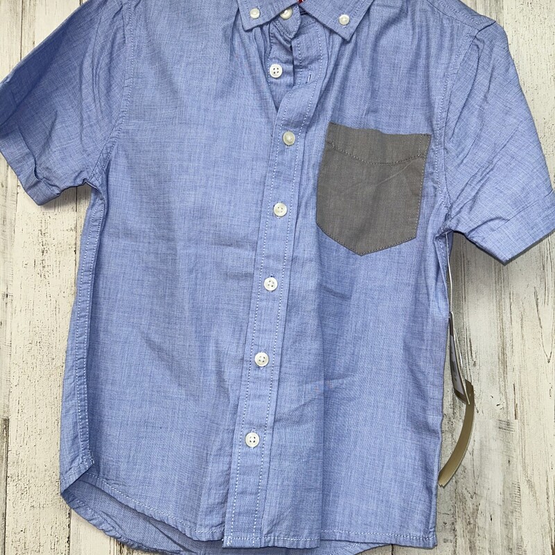 6/7 Blue Pocket Button Up