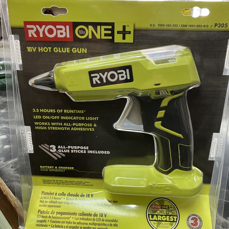 18V Glue Gun, Ryobi, P305 (tool only)
New In Package