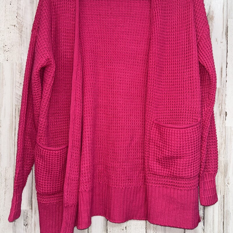 S Hot Pink Knit Cardigan